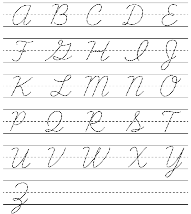 Cursive Handwriting Worksheet - Free Kindergarten English ...